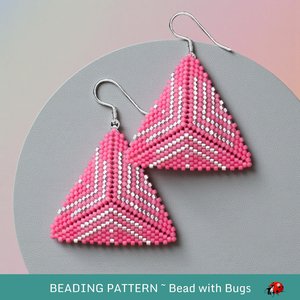 3D Peyote Stitch Beading Pattern: PINK ICE by Bead with Bugs