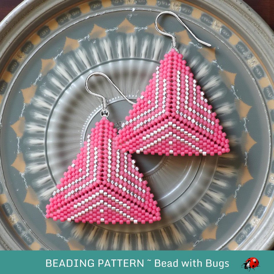 3D Peyote Stitch Beading Pattern: PINK ICE by Bead with Bugs