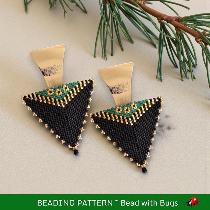 3D Peyote Stitch Beading Pattern: CLASSIC LINES by Bead with Bugs