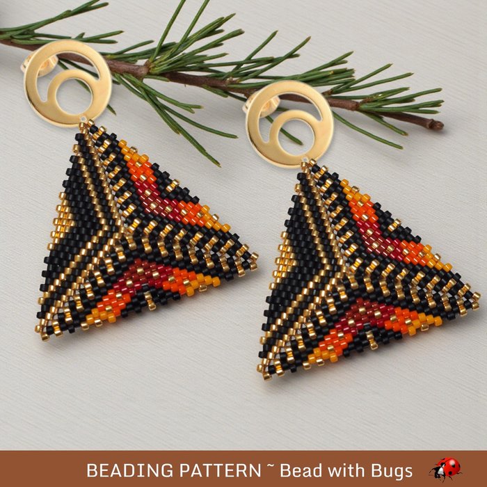 3D Peyote Stitch Beading Pattern: PASSION by Bead with Bugs
