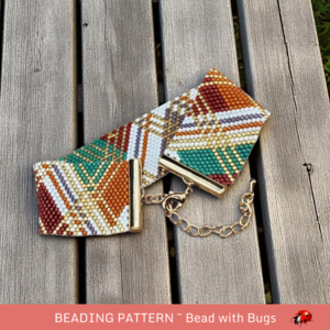 A SPICY PLAID: A Peyote Stitch Beaded Bracelet Pattern by Bead with Bugs