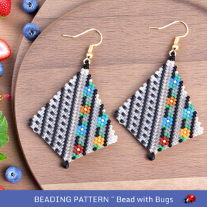 ABIGAILS GARDEN: Peyote Stitch Beading Pattern by Bead with Bugs