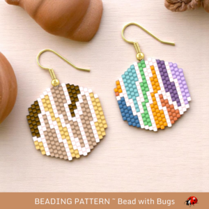 ABSTRACTLY YOURS:  Brick Stitch Beaded Earrings Pattern by Bead with Bugs