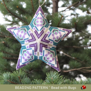 ANEMONE: 3D Beaded Peyote Star Pattern by Bead with Bugs