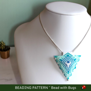 AQUA DREAMS: 3D Beaded Peyote Pendant Pattern by Bead with Bugs