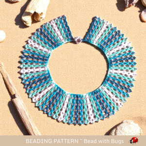 WATER FALL: Net Beaded Collar Necklace Pattern by Bead with Bugs