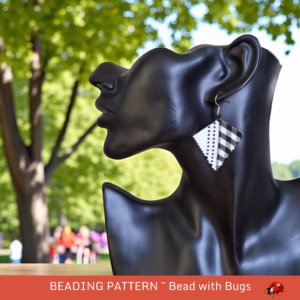BLACK GINGHAM: Peyote Stitch Beading Pattern by Bead with Bugs