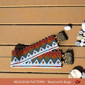 BOHO AUTUMN: A Peyote Stitch Beaded Bracelet Pattern by Bead with Bugs