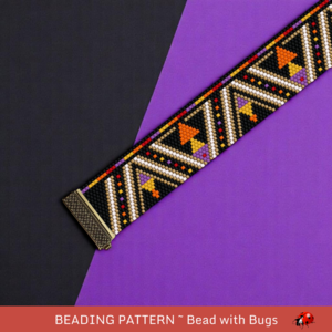BOLDLY BEAUTIFUL: A Peyote Stitch Beaded Bracelet Pattern by Bead with Bugs