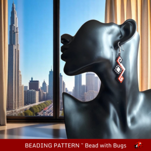 THE BOULEVARD:  Brick Stitch Beaded Earrings Pattern by Bead with Bugs