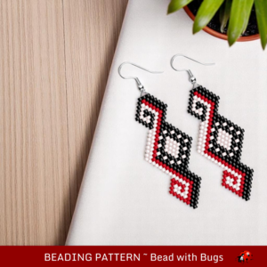 THE BOULEVARD:  Brick Stitch Beaded Earrings Pattern by Bead with Bugs