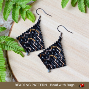 BRONZE MIX: Peyote Stitch Beading Pattern by Bead with Bugs