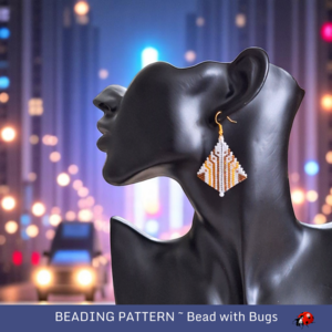 BRONZE GOLD: Peyote Stitch Beading Pattern by Bead with Bugs
