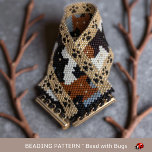 CAT CROWD:  A Peyote Stitch Beaded Bracelet Pattern by Bead with Bugs