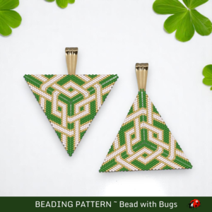 CELTIC KNOT: 3D Beaded Peyote Pendant Pattern by Bead with Bugs