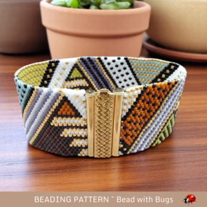 OCTOBER TOO: A Peyote Stitch Beaded Bracelet Pattern by Bead with Bugs
