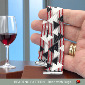 CLASSIC ANGLES:  A Peyote Stitch Beaded Bracelet Pattern by Bead with Bugs