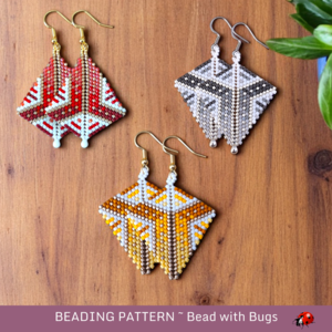 COLOUR FADE: Peyote Stitch Earring Pattern by Bead with Bugs