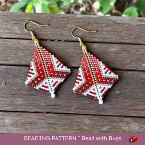 COLOUR FADE: Peyote Stitch Earring Pattern by Bead with Bugs