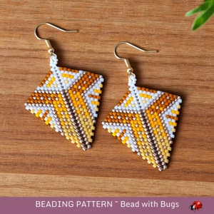 COLOUR FADE: Peyote Stitch Earring Pattern by Bead with Bugs