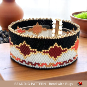 CONNECTED:  A Peyote Stitch Beaded Bracelet Pattern by Bead with Bugs