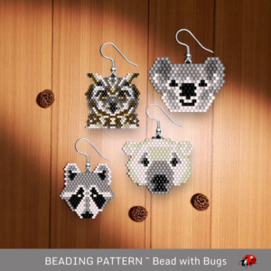 CRITTER SERIES:  Brick Stitch Beaded Earrings Pattern by Bead with Bugs