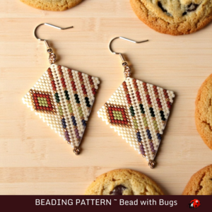CROWNING GLORY: Peyote Stitch Earring Pattern by Bead with Bugs