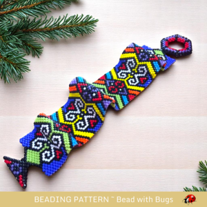 ELATION:  A Peyote Stitch Beaded Bracelet Pattern by Bead with Bugs