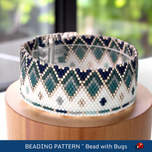 ENTER THE CALM: A Peyote Stitch Beaded Bracelet Pattern by Bead with Bugs