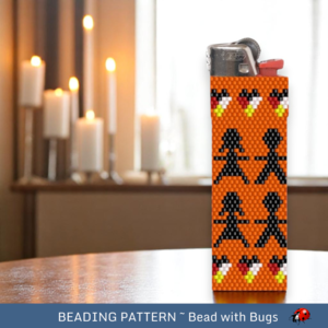 FOR THE CHILDREN:  Peyote Stitch Beaded Lighter Cover by Bead with Bugs