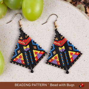 FIESTA: Peyote Stitch Beading Pattern by Bead with Bugs