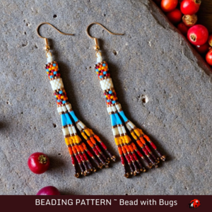 FIRE AND ICE 2: Peyote Stitch Tube Earrings Pattern