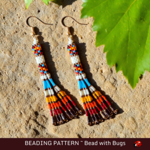 FIRE AND ICE 2: Peyote Stitch Tube Earrings Pattern