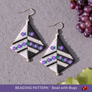 FLOWER POWER: Peyote Stitch Earring Pattern by Bead with Bugs
