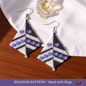 FLOWER POWER: Peyote Stitch Earring Pattern by Bead with Bugs