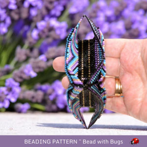 FOUR CORNERS Winged Bangle Pattern - Peyote & Herringbone Stitch Bracelet Design