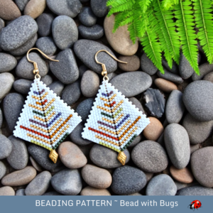 GLITTERING GARDEN: Peyote Stitch Beading Pattern by Bead with Bugs