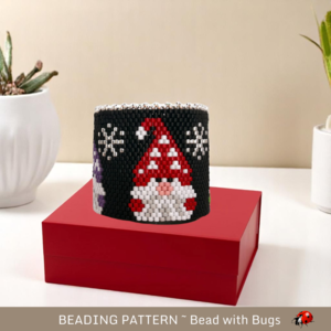 GNOMES: Peyote Stitch Beaded Tea Light Cover Pattern by Bead with Bugs