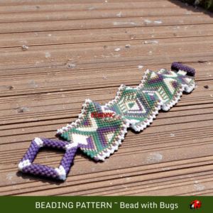 GRAPE VINES: A Peyote Stitch Beaded Bracelet Pattern by Bead with Bugs