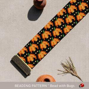 HALLOWEEN CATS: A Peyote Stitch Beaded Bracelet Pattern by Bead with Bugs