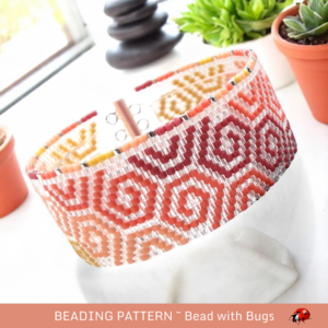 HARMONY:  A Peyote Stitch Beaded Bracelet Pattern by Bead with Bugs