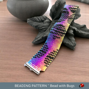HEAT WAVES:  A Peyote Stitch Beaded Bracelet Pattern by Bead with Bugs