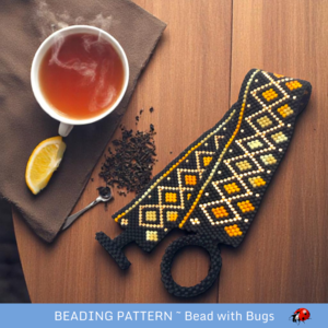 HONEY HARVEST: A Peyote Stitch Beaded Bracelet Pattern by Bead with Bugs