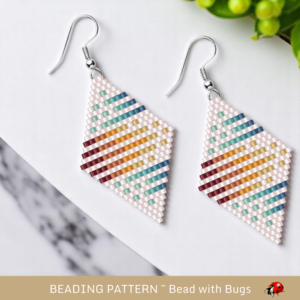 HOT AND COLD:  Brick Stitch Beaded Earrings Pattern by Bead with Bugs
