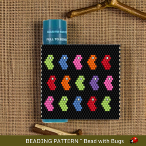 I LOVE YOU:  Beaded Lip Balm Cover by Bead with Bugs