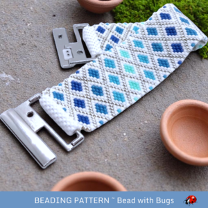 ICE ICE BABY: A Peyote Stitch Beaded Bracelet Pattern by Bead with Bugs