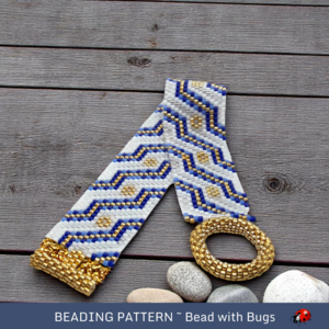 LADY SINGS the BLUES: A Peyote Stitch Beaded Bracelet Pattern by Bead with Bugs