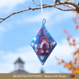 LAVENDER GNOME: 3D Peyote Stitch Beaded Pod Pattern by Bead with Bugs