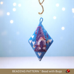 LAVENDER GNOME: 3D Peyote Stitch Beaded Pod Pattern by Bead with Bugs