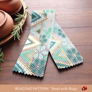 LAYERED ABSTRACT: A Peyote Stitch Beaded Bracelet Pattern by Bead with Bugs